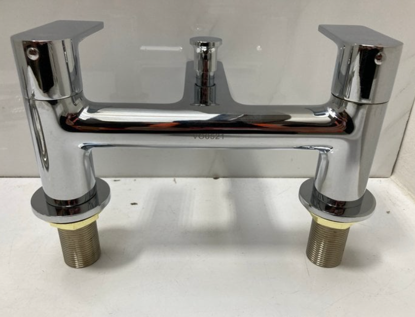 DECK MOUNTED BSM IN CHROME WITH SHOWER HANDSET, HOSE & WALL MOUNTING BRACKET