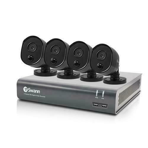Swann CCTV Kit DVR4 4580 4 Channel 1TB 4 x PRO 1080MSB Thermal Sensing Cameras