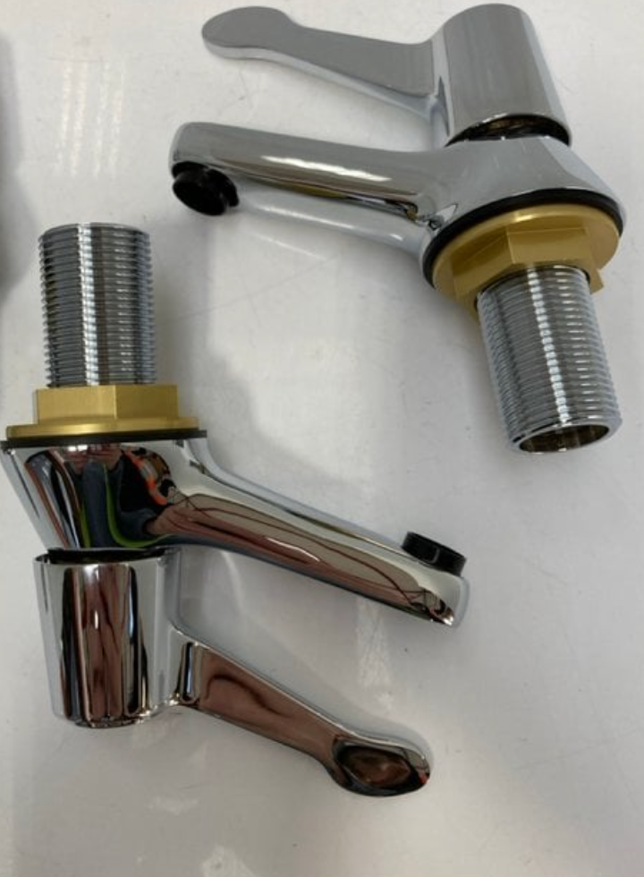 Chrome Bath Taps Hot and Cold Cassellie Rio Economic Brass Metal