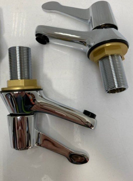 Chrome Bath Taps Hot and Cold Cassellie Rio Economic Brass Metal