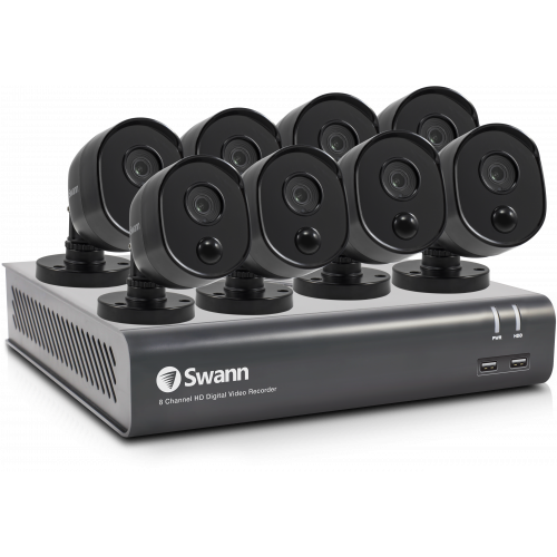 Swann CCTV Kit DVR8 4480 8 Channel  1TB  8 x PRO 1080MSB With Thermal Sensing