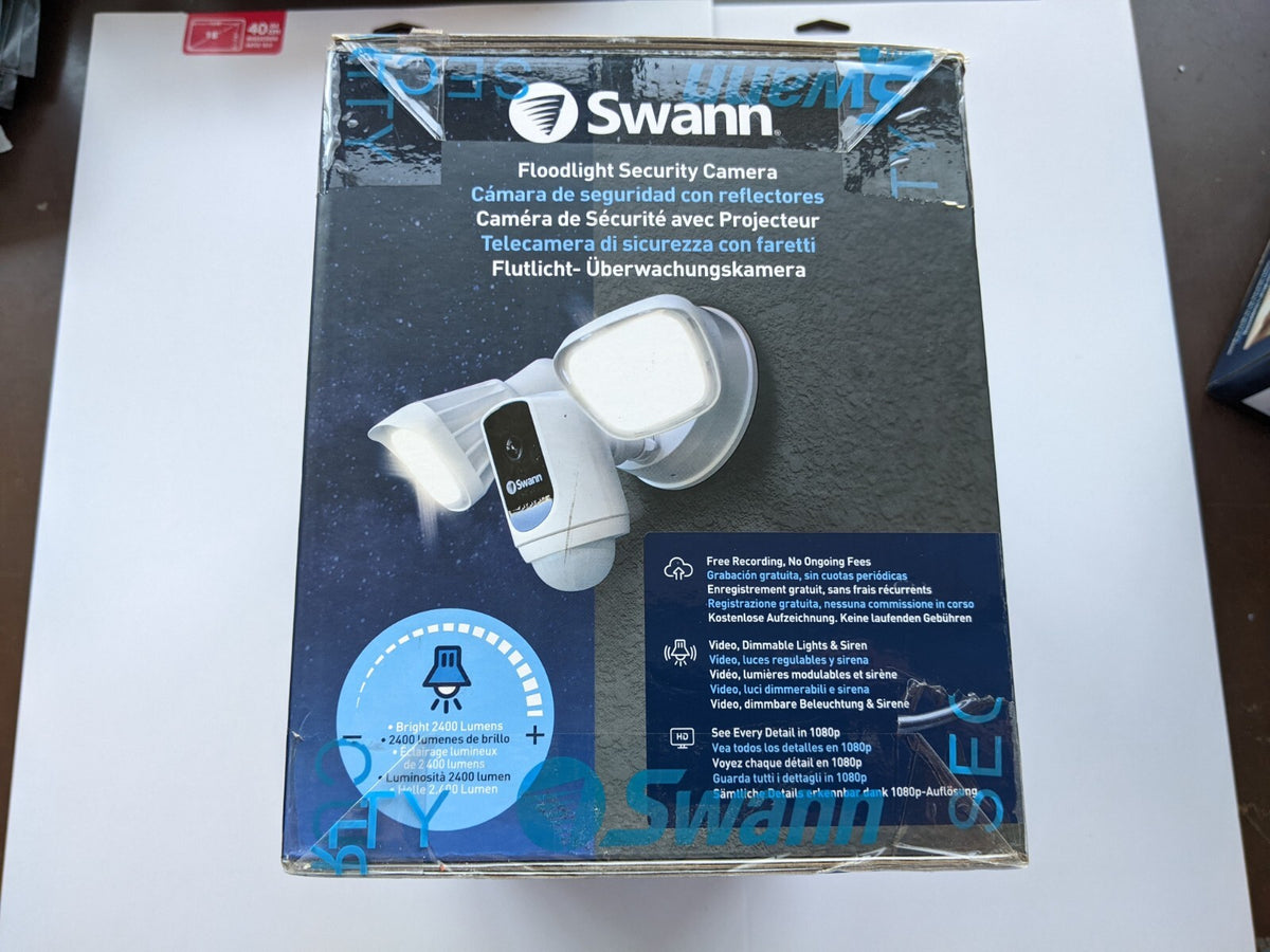 Swann SWIFI-FLOCAM2W Floodlight 1080P FHD CCTV Security Camera with 2-Way Talk