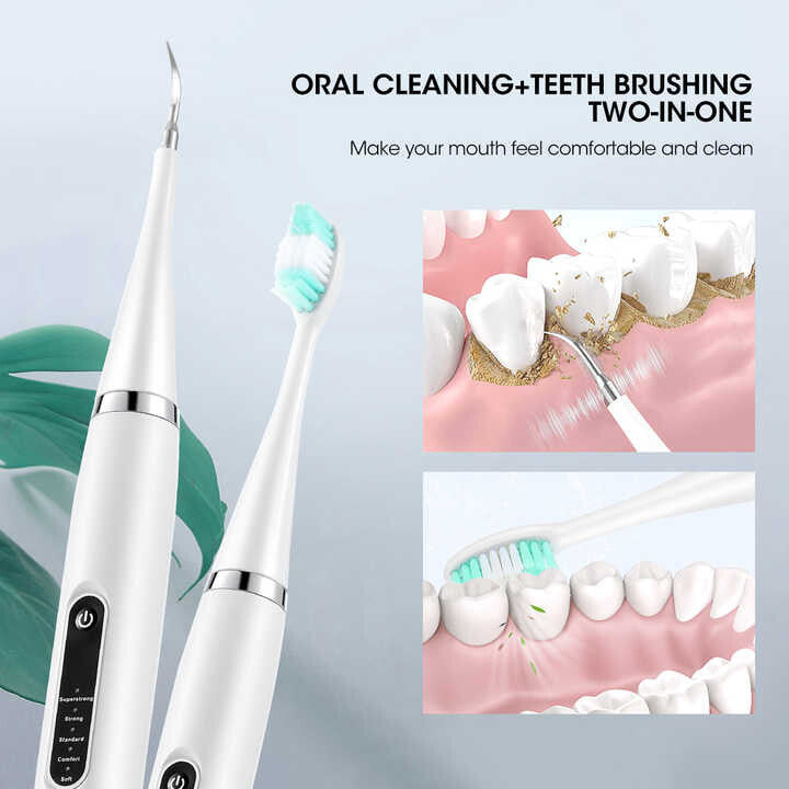Ultrasonic Electric Tooth Cleaner and Dental Stain Remover Teeth Cleaning Kit