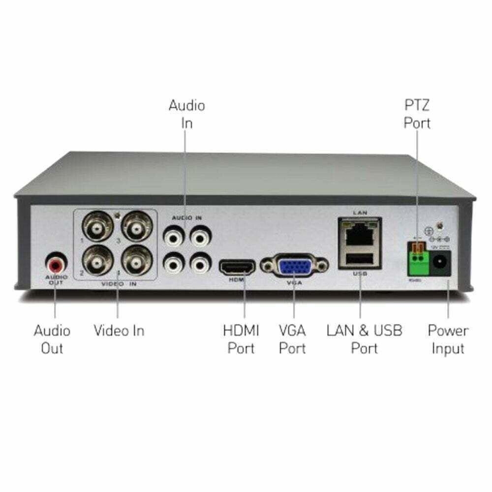 Swann DVR4-4580 4 Channel HD 1080p DVR AHD TVI 2TB HDD CCTV Recorder HDMI VGA