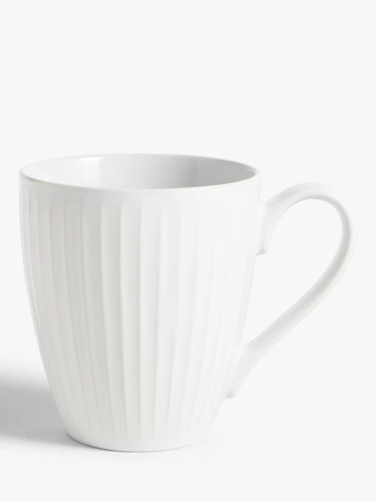 John Lewis ANYDAY Ribbed Stoneware For Coffee Tea Mugs Large Handled Gift 370ml