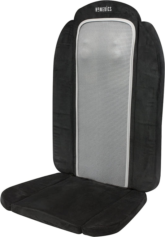 Homedics Foldable Luxury Shiatsu and Vibration with Heat Massager Cushion Black