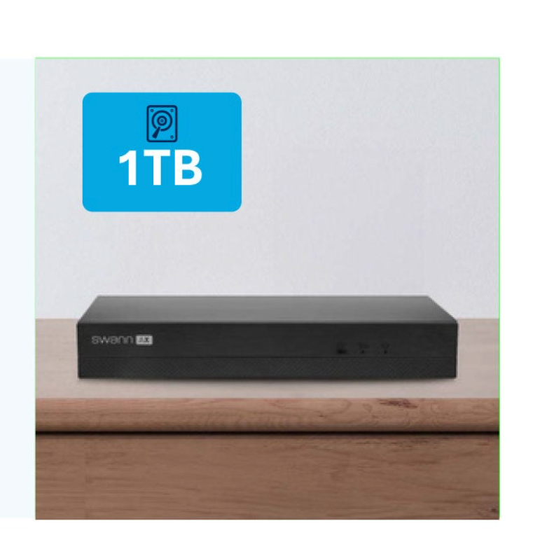 Swann NVR-8ADVANX 8 Channel CCTV Recorder 1TB HDD  4K PoE Network NVR
