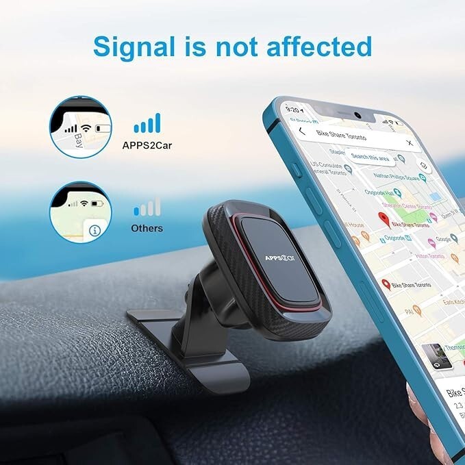 APPS2Car Magnetic Car Phone Holder 360° Rotating Dashboard Mount Universal