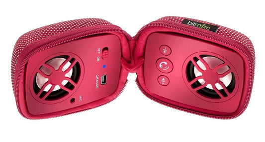 Bitmore Portable Wireless Bluetooth Speaker iPhone Hands Free Laptop MP3 USB Red
