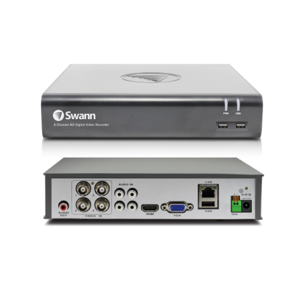 Swann DVR4-4580 4 Channel HD 1080p DVR AHD TVI 2TB HDD CCTV Recorder HDMI VGA
