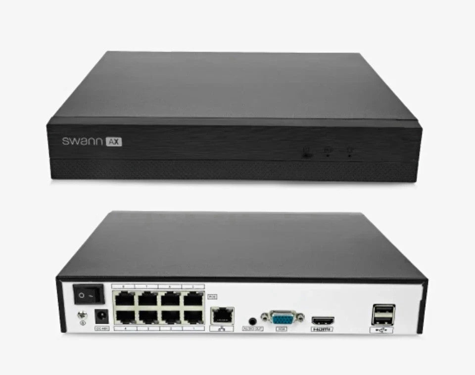 Swann NVR-8ADVANX 8 Channel CCTV Recorder 1TB HDD  4K PoE Network NVR