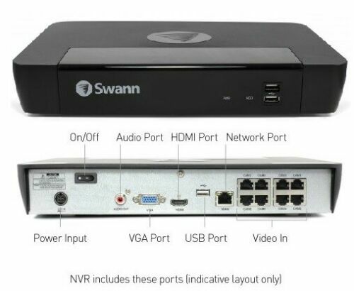 Swann NVR CCTV Recorder Digital IP NVR8 8580 8 Channel Network Video 4K Ultra HD