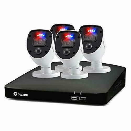Swann CCTV Kit DVR4 4680 4 Channel 1TB HDD 4x 1080SL Enforcer Lights Cameras