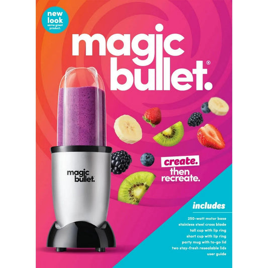 Nutribullet 0.6L Magic Bullet Blender 11 Piece Set - Silver