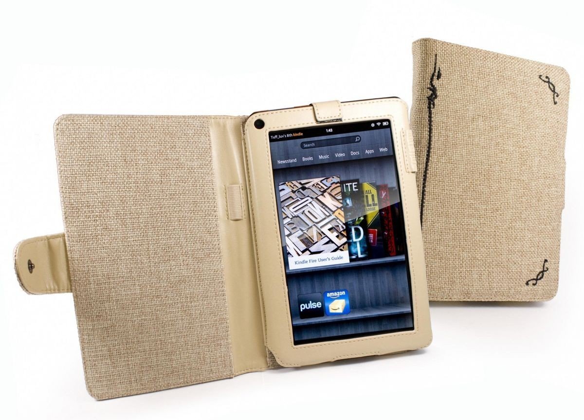 Amazon Kindle Fire 7" Tablet Premium Natural Hemp Safe Slim Stand Case Cover