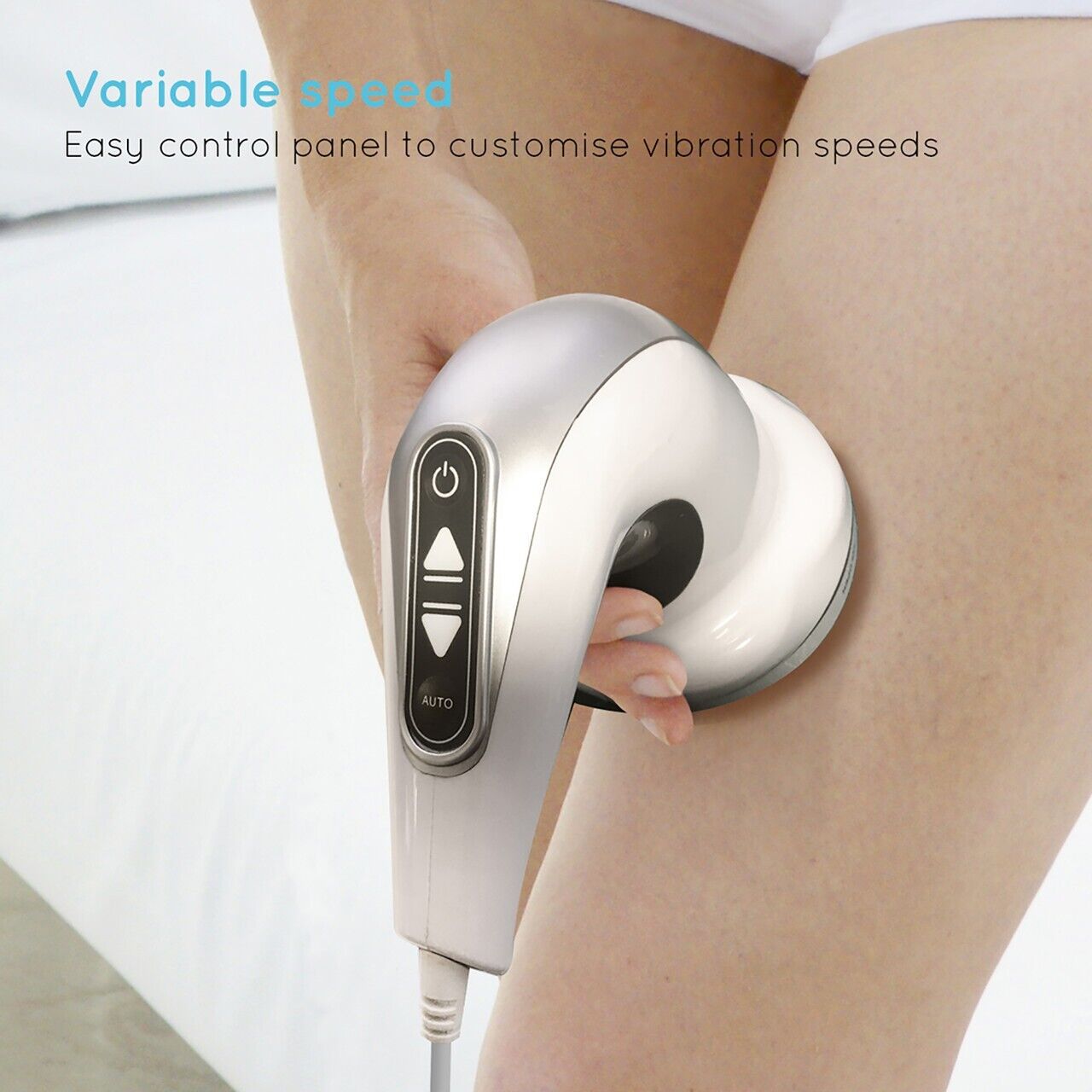 HoMedics Handheld Shiatsu Muscle and Body Massager with 3 Changeable Heads