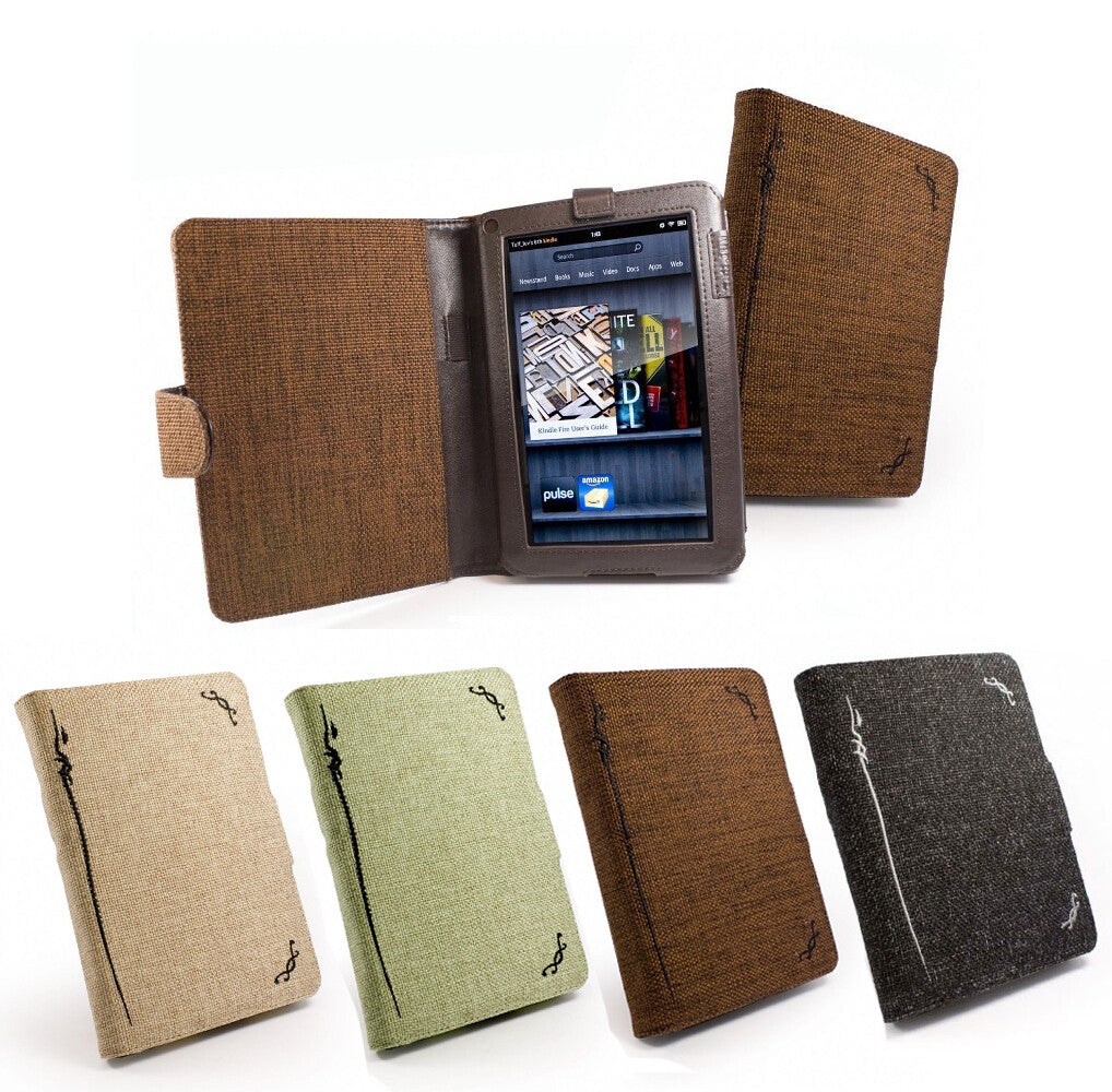 Amazon Kindle Fire 7" Tablet Premium Natural Hemp Safe Slim Stand Case Cover