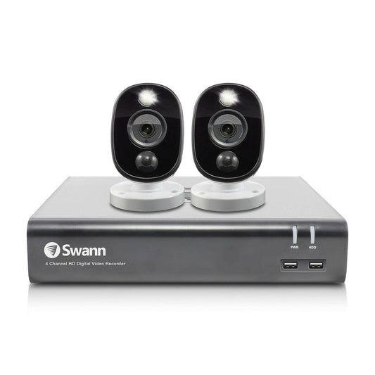 Swann DVR CCTV Kit DVR4 4580 4 Channel 1TB 2x 1080MSFB HD Motion Sensing Cameras