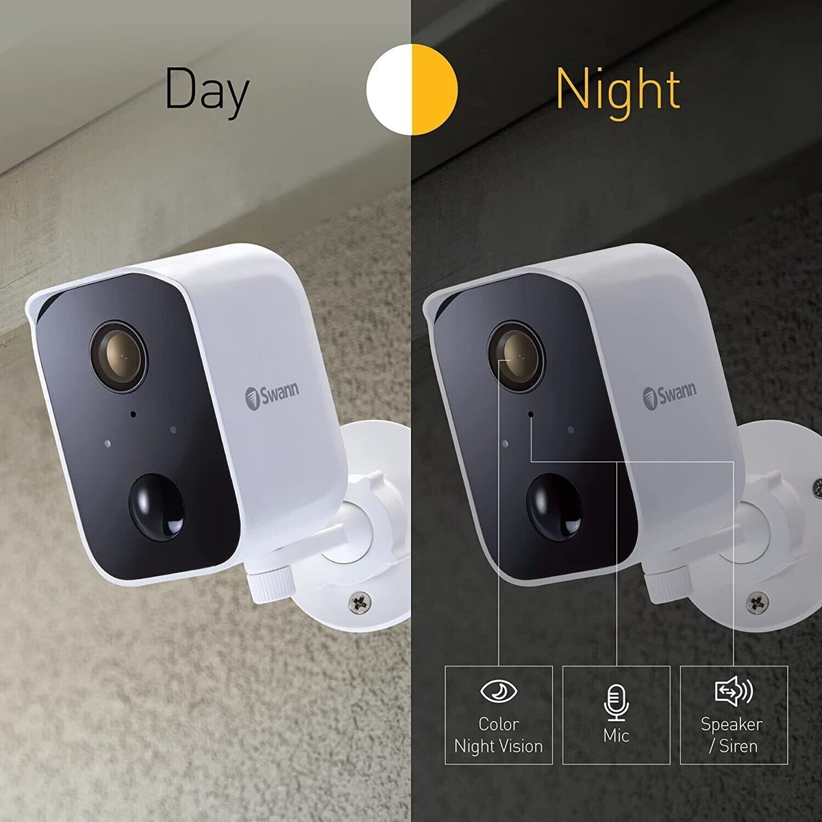 Swann CoreCam Wireless Security Camera 2-Way Talk, Siren & Heat + Motion Detect