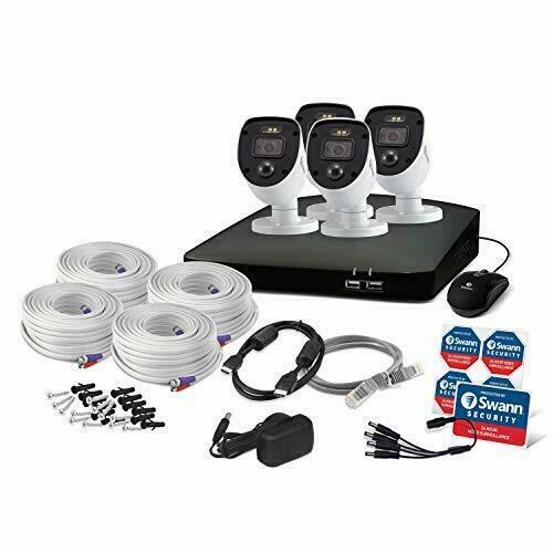 Swann CCTV Kit DVR4 4680 4 Channel 1TB HDD 4x 1080SL Enforcer Lights Cameras
