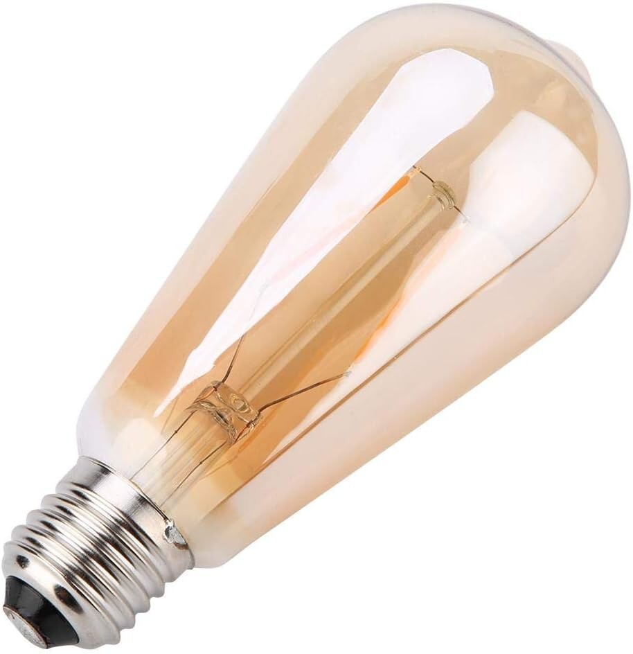 ST64 Vintage Filament Light Bulbs With E27 Edison Screw Cap 2200K Warm White