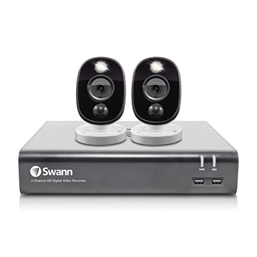 Swann DVR8 4580 8 Channel  DVR 2x 1080MSFB HD Motion Cameras CCTV Kit 1TB HDD