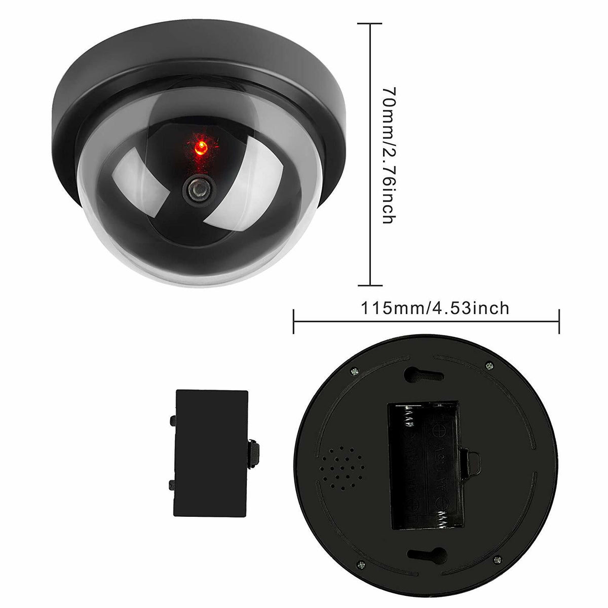 Dummy CCTV Bullet Cameras With Flashing LED Deter Crime For Indoor/Outdoor