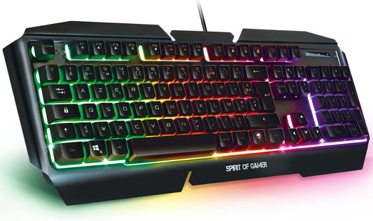 SPIRIT OF GAMER PRO-K5 AZERTY Gaming Keyboard 19 Anti-Ghosting Keys With RGB