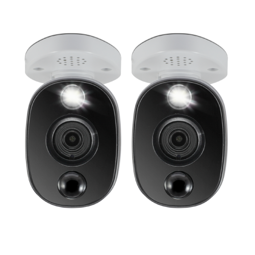 Swann 4K Ultra HD Thermal Sensing Warning Light Bullet Security Camera CCTV x2