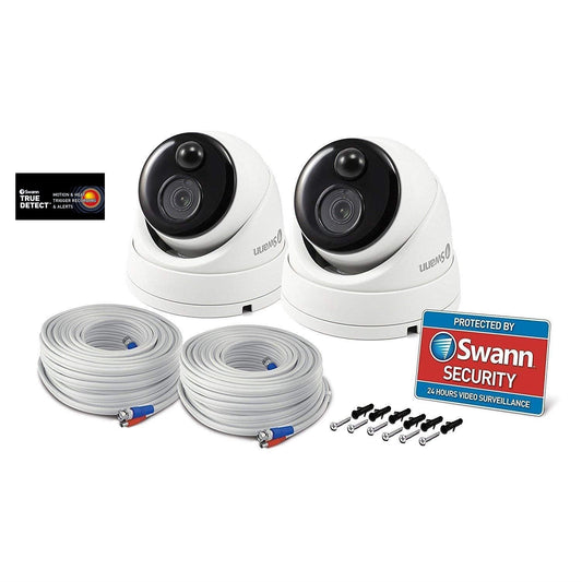 Swann PIR CCTV Dome Camera PRO-1080MSD Heat Thermal Sensing 1080p Full HD x2