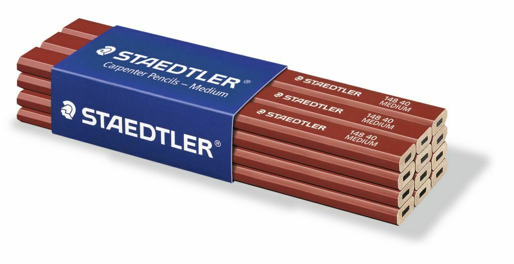 Staedtler Carpenters Pencils Woodwork Builders Lead Wood Marking Joiners Brick