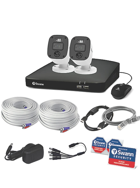 Swann Security Camera Kit DVR-4680 4 Channel Recorder & 2x1080MQB Full HD Camera