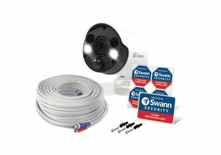 Swann SWPRO-4KMSFB LED Spotlight 4K Ultra HD CCTV Security Camera Twin Pack
