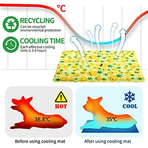 Furrybaby Pet Cooling Mat Self-Cooling Pad Non-Toxic Cool Gel size Medium