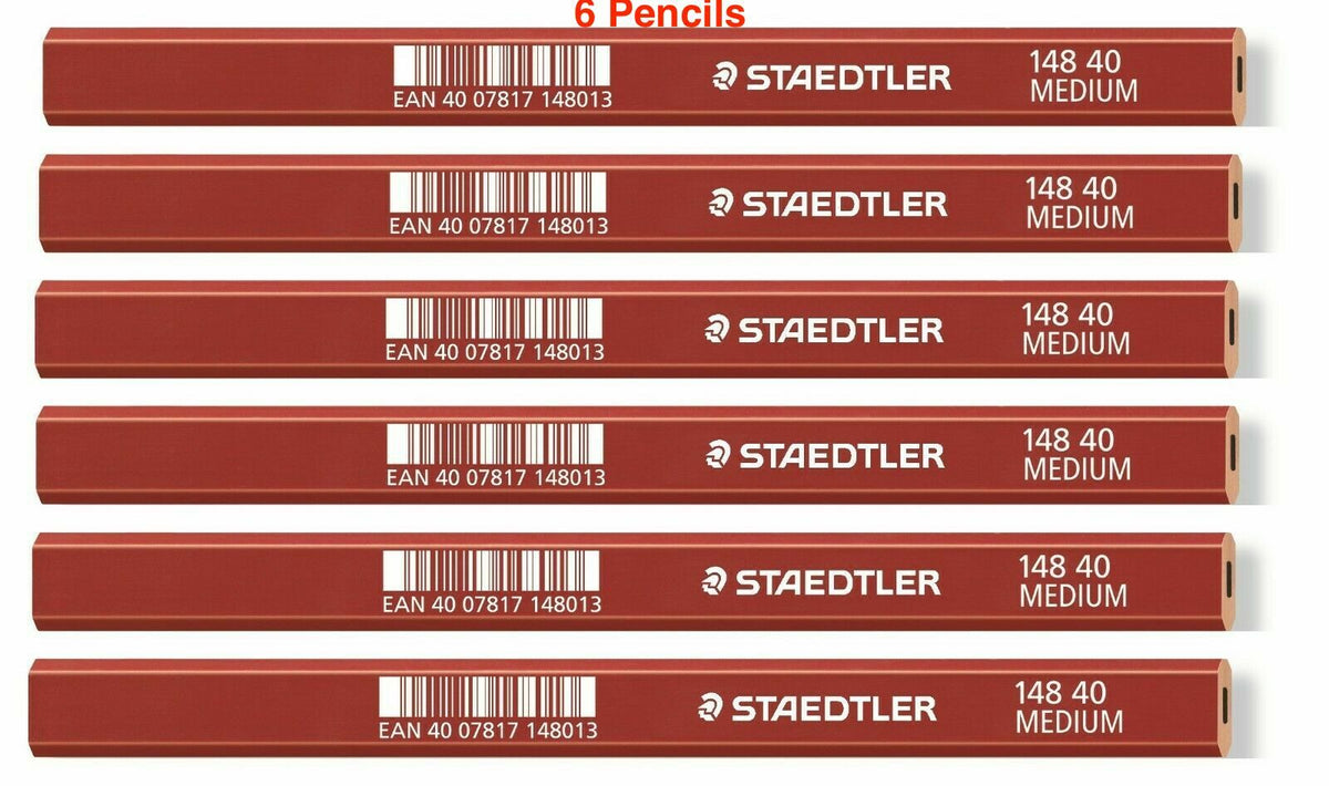 Staedtler Carpenters Pencils Woodwork Builders Lead Wood Marking Joiners Brick