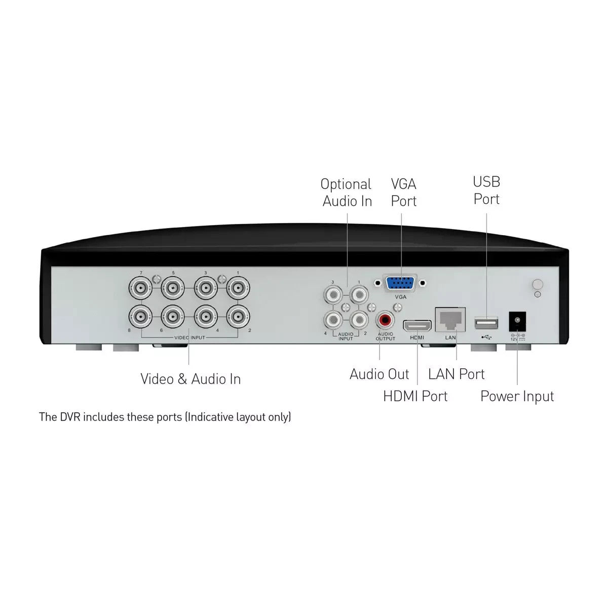 Swann 8-5680 8 Channel DVR Upto 2TB 6x 4K Camera Audio Enforcer Kit 856804MQB2D