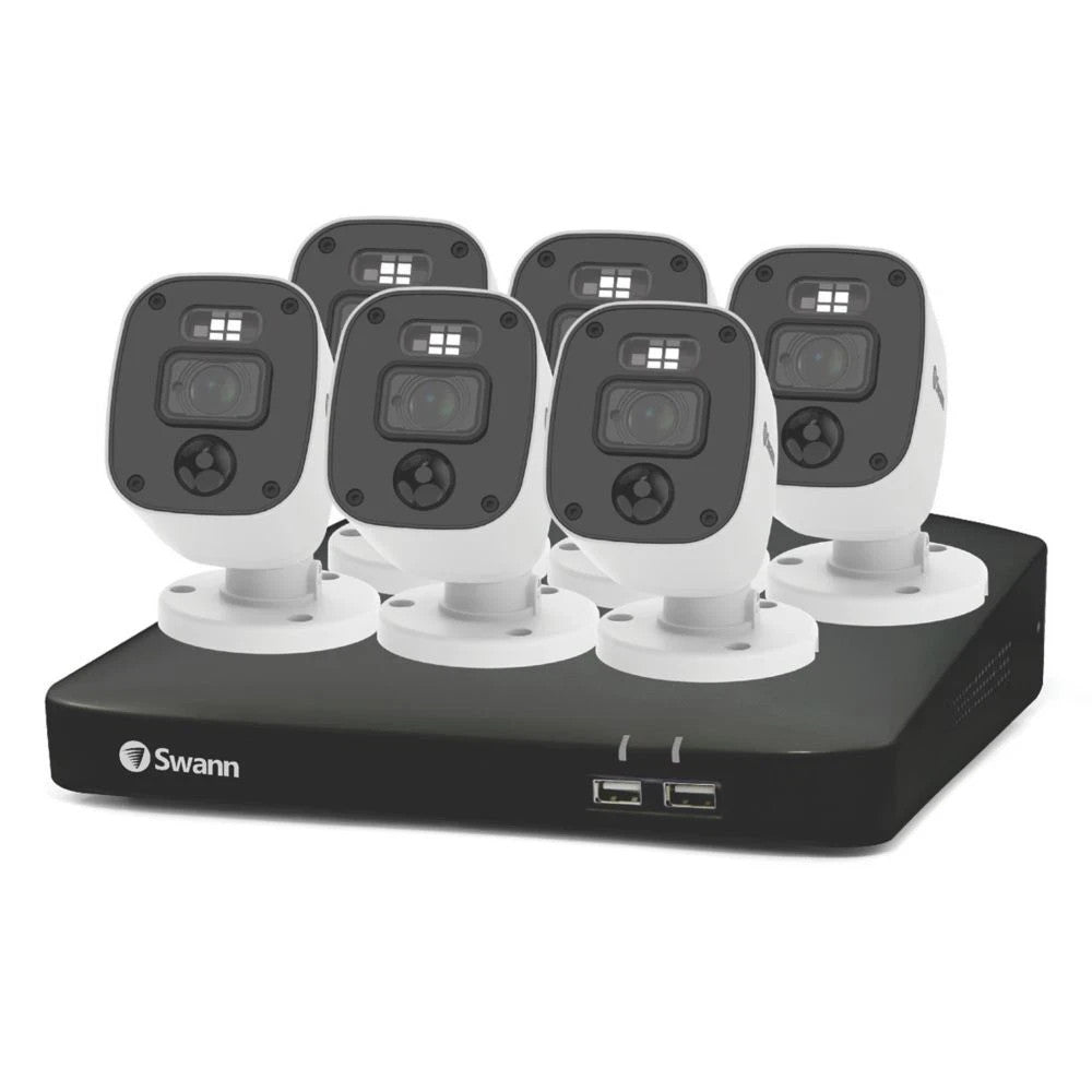 Swann DVR 8 Channel 1TB 6 x 1080MQB Audio Cam CCTV Enforcer Kit MQB