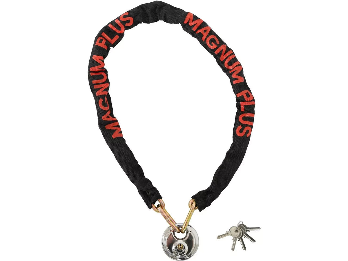 MagnumPlus Rogue Bike Chain (1.1m x 8mm) Rotary Lock For Bikes, Scooters, Cycles