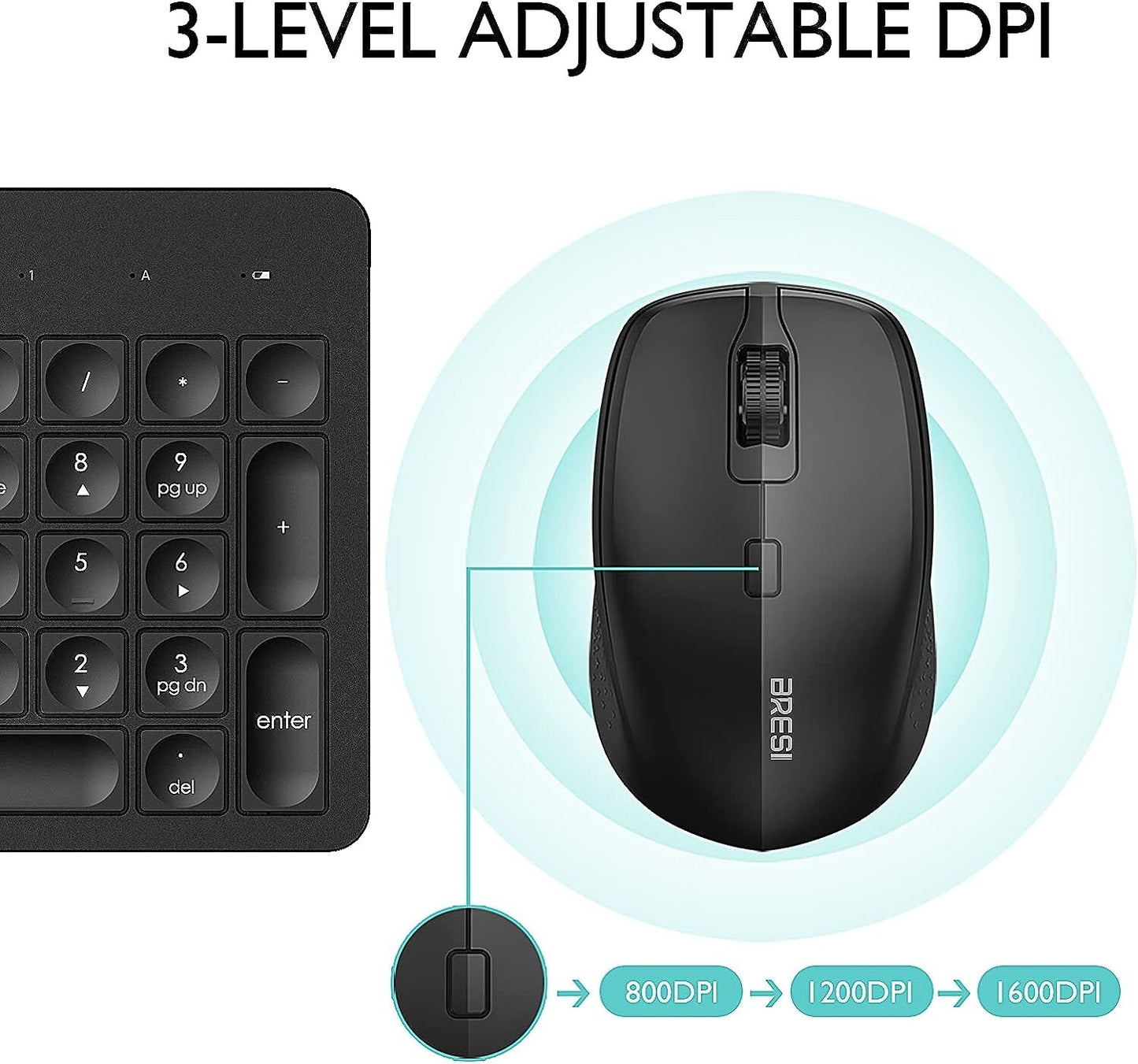 Wireless Keyboard and Mouse Set 2.4G Wireless Mouse and Keyboard US Layout USB