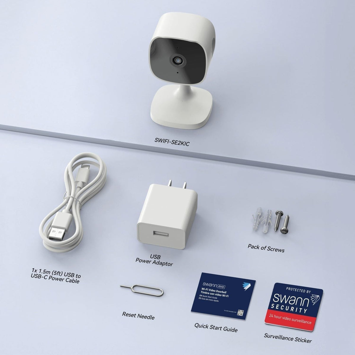 Swann SWIFI-SE2KIC-EU EVO 2K Indoor Camera White Smart Home Security Camera