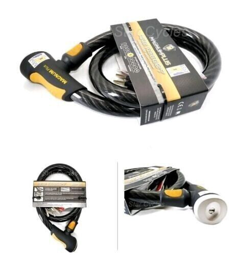 BICYCLE LOCK HEAVY DUTY MAGNUM PLUS MAGROBUST CABLE 185X20 KEYCOLOUR: BLACK