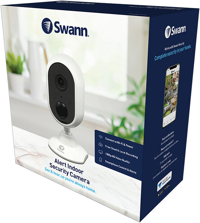 Swann Security Alert Indoor HD INDCAM Wi-Fi 1080p Night Vision Wireless 2-Way