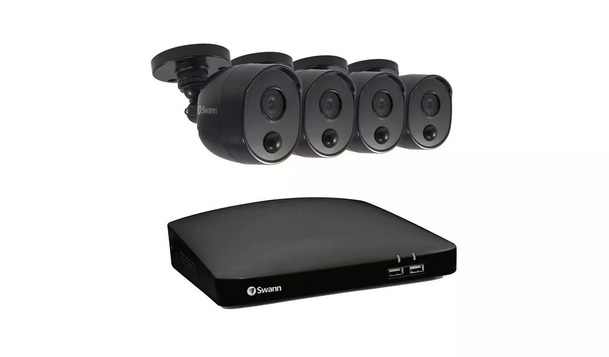 Swann DVR 4680 4 Channel 4x 1080p Black MSB HD Camera Heat Motion CCTV Kit