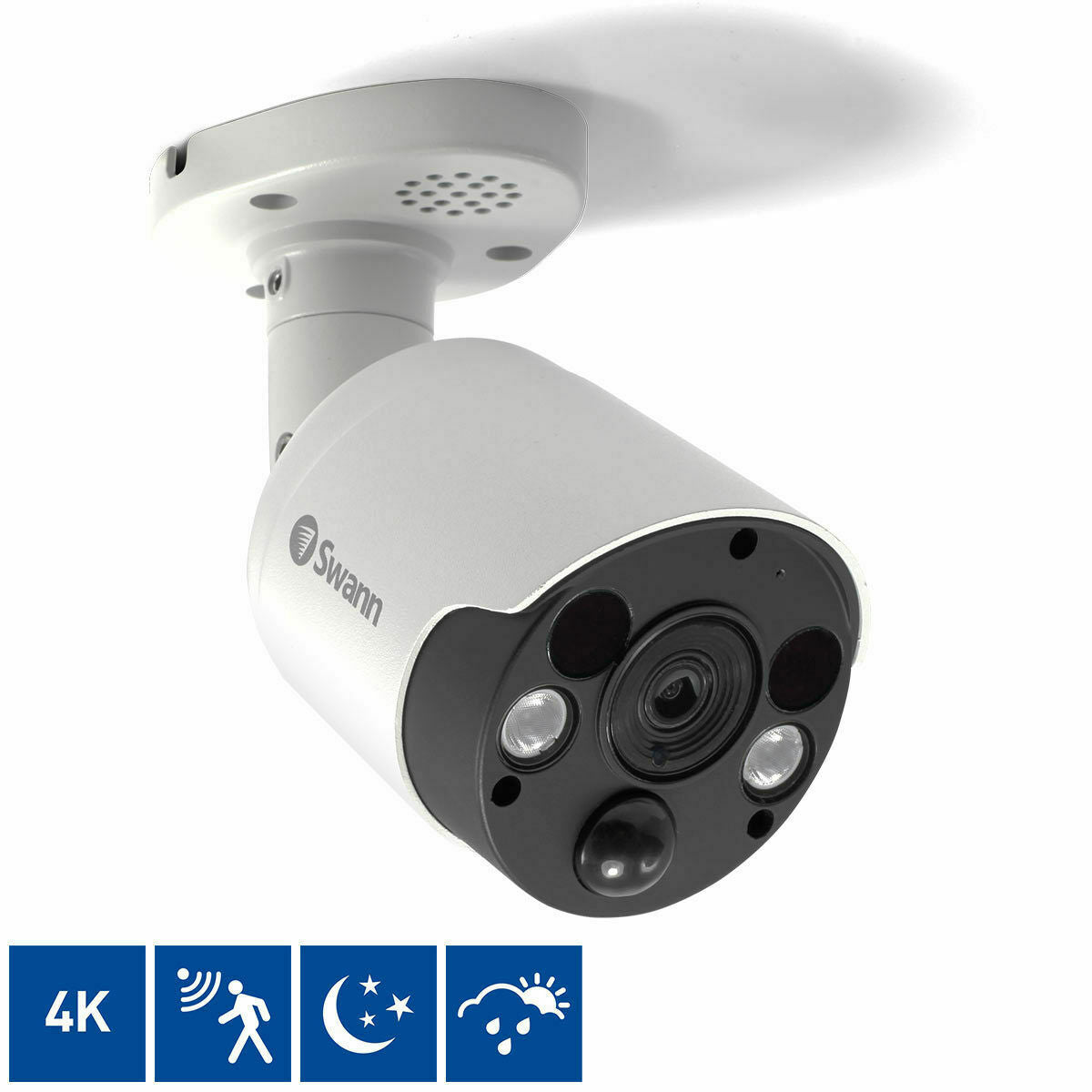 Swann CCTV Bullet Camera PRO-4KMSFB 4K Ultra HD Thermal Sensing Spotlight Siren