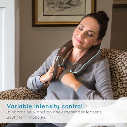 HoMedics Neck Massager Portable 2 Speed Vibration Massage with Heat