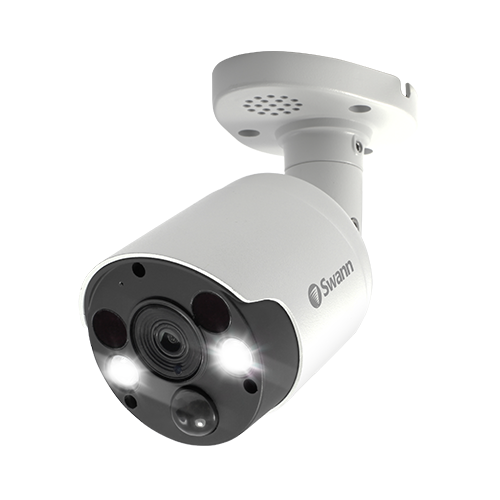 Swann CCTV Bullet Camera PRO-4KMSFB 4K Ultra HD Thermal Sensing Spotlight Siren