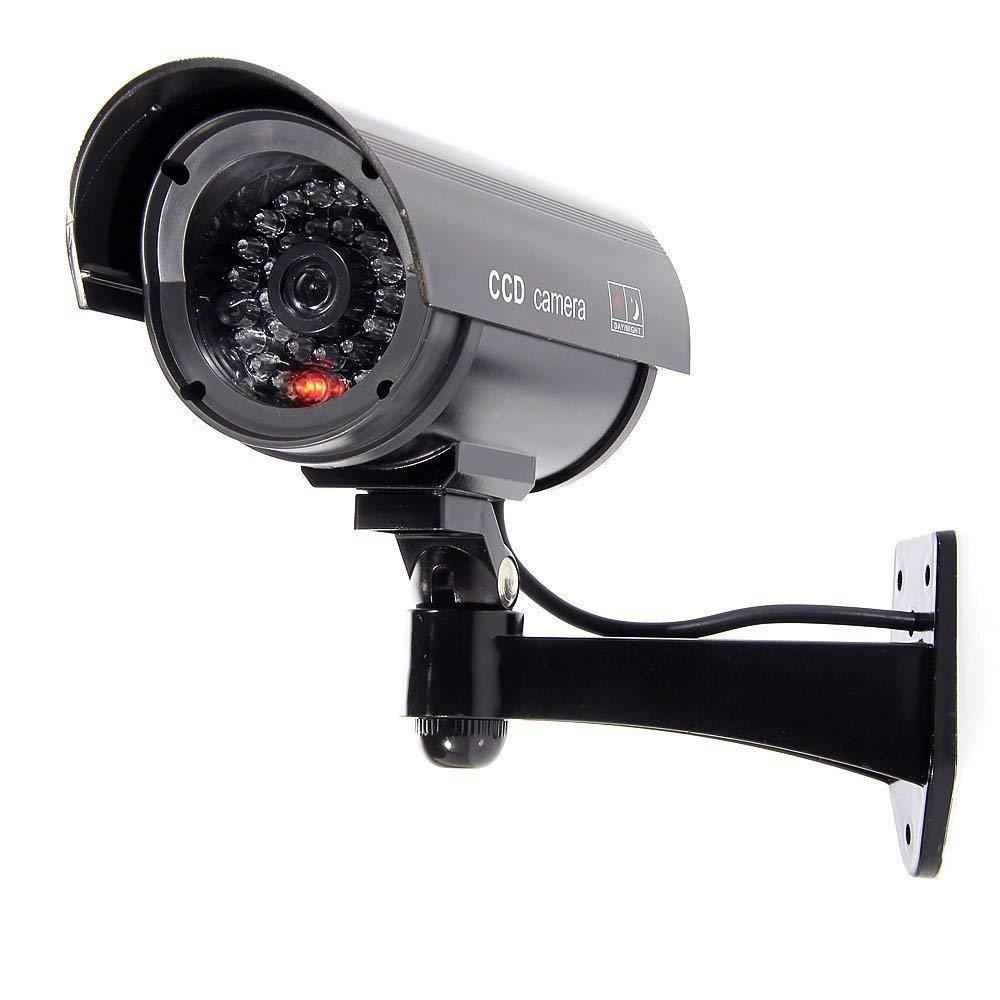 Dummy CCTV Bullet Cameras With Flashing LED Deter Crime For Indoor/Outdoor