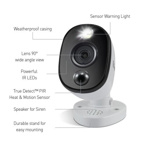 Swann 4K Bullet CCTV Camera Pro-4KWLB x2 - No Adapter Included