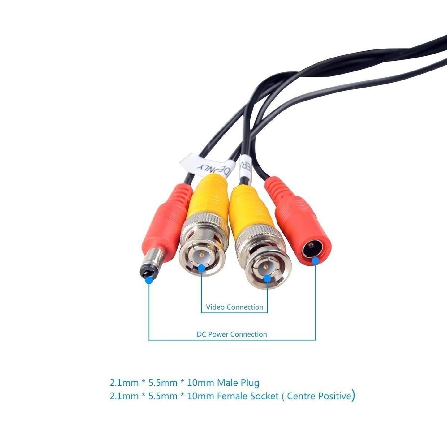 10M BNC RG59 DC Power Lead Cable